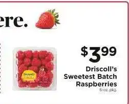 ShopRite Driscoll’s Sweetest Batch Raspberries offer