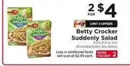 ShopRite Betty Crocker Suddenly Salad offer
