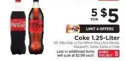 ShopRite Coke 1.25-Liter offer