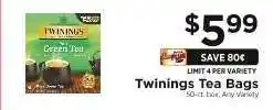 ShopRite Twinings Tea Bags offer