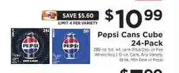 ShopRite Pepsi Cans Cube 24-Pack offer
