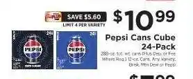 ShopRite Pepsi Cans Cube 24-Pack offer
