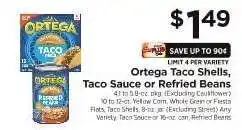 ShopRite Ortega Taco Shells, Taco Sauce or Refried Beans offer