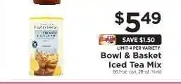 ShopRite Bowl & Basket Iced Tea Mix offer