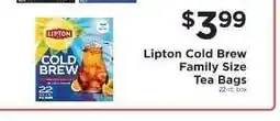 ShopRite Lipton Cold Brew Family Size Tea Bags offer