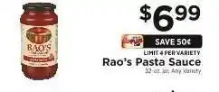 ShopRite Rao's Pasta Sauce offer
