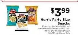 ShopRite Herr's Party Size Snacks offer