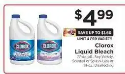 ShopRite Clorox Liquid Bleach offer