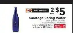 ShopRite Saratoga Spring Water offer