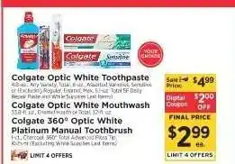 ShopRite Colgate Optic White Products offer