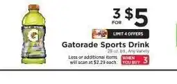 ShopRite Gatorade Sports Drink offer