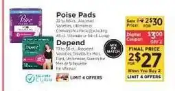 ShopRite Poise Pads offer