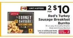 ShopRite Red's Turkey Sausage Breakfast Burrito offer