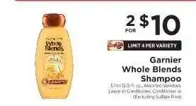 ShopRite Garnier Whole Blends Shampoo offer