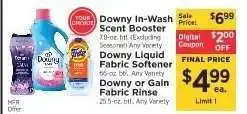 ShopRite Downy or Gain Fabric Care offer