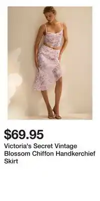 Victoria's Secret Victoria's Secret Vintage Blossom Chiffon Handkerchief Skirt offer