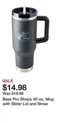 Cabela's Bass Pro Shops 40-oz. Mug with Slider Lid and Straw offer