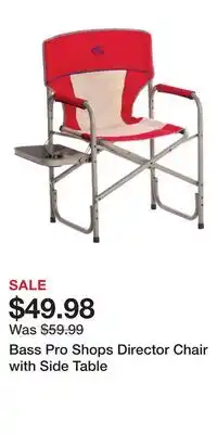 Cabela's Bass Pro Shops Director Chair with Side Table offer