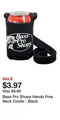Cabela's Bass Pro Shops Hands Free Neck Coolie - Black offer
