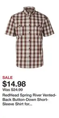 Cabela's RedHead Spring River Vented-Back Button-Down Short-Sleeve Shirt for Men offer