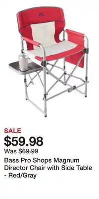 Cabela's Bass Pro Shops Magnum Director Chair with Side Table - Red/Gray offer