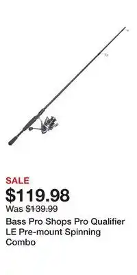 Cabela's Bass Pro Shops Pro Qualifier LE Pre-mount Spinning Combo offer