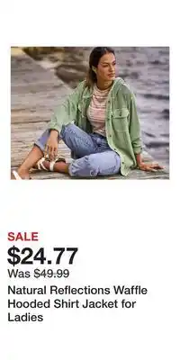 Cabela's Natural Reflections Waffle Hooded Shirt Jacket for Ladies offer