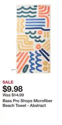 Cabela's Bass Pro Shops Microfiber Beach Towel - Abstract offer