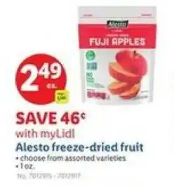 Lidl Alesto freeze dried fruit offer