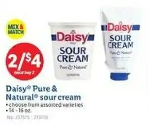 Lidl Daisy pure & natural sour cream offer