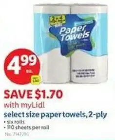 Lidl Select size paper towels offer