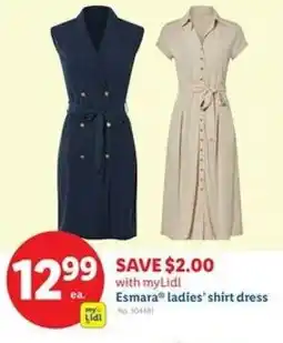 Lidl Esmara ladies' shirt dress offer