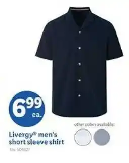 Lidl Livergy men's short sleeve shirt offer