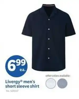 Lidl Livergy men's short sleeve shirt offer