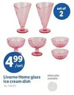 Lidl Livarno home glass ice cream dish offer