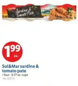 Lidl Sol&Mar sardine & tomato pate offer