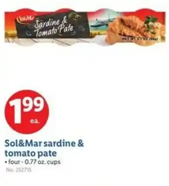 Lidl Sol&Mar sardine & tomato pate offer