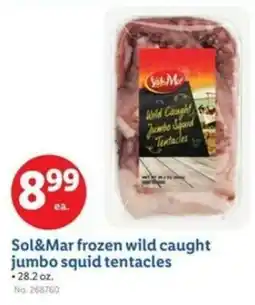 Lidl Sol&Mar frozen wild caught jumbo squid tentacles offer