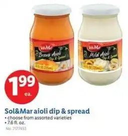 Lidl Sol&Mar aioli dip & spread offer