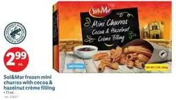 Lidl Sol&Mar frozen mini churros with cocoa & hazelnut crème filling offer