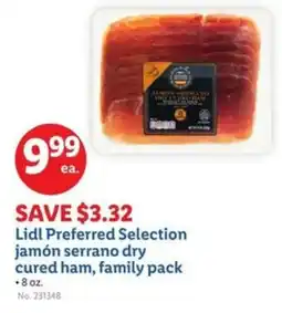 Lidl Lidl Preferred Selection jamón serrano dry cured ham, family pack offer
