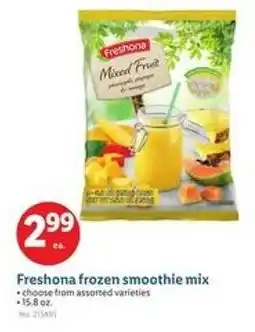 Lidl Freshona frozen smoothie mix offer