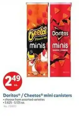 Lidl Doritos cheetos mini canisters offer