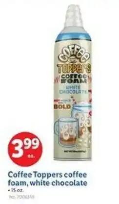 Lidl Coffee Toppers coffee foam, white chocolate offer
