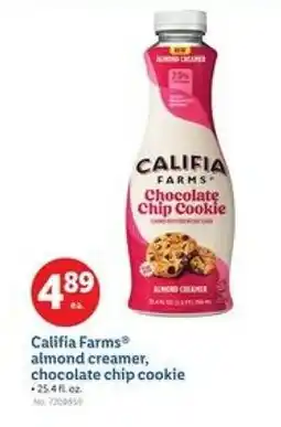 Lidl Califia Farms almond creamer, chocolate chip cookie offer