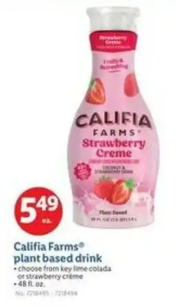Lidl Califia Farms plant based drink offer