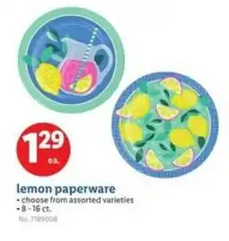 Lidl Lemon paperware offer