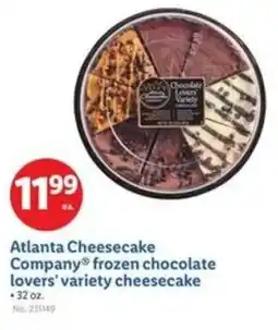 Lidl Atlanta Cheesecake Company frozen chocolate lovers' variety cheesecake offer
