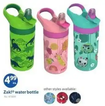 Lidl Zak! water bottle offer