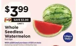 ShopRite Whole Seedless Watermelon offer